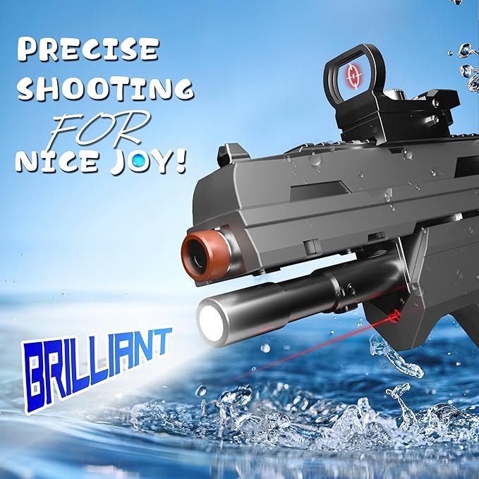 Fully Automatic Gel Ball Blaster Gun High Speed 180+ FPS Electric Gel Gun for Outdoor Shooting Game Summer Gifts Ages 14 & Up