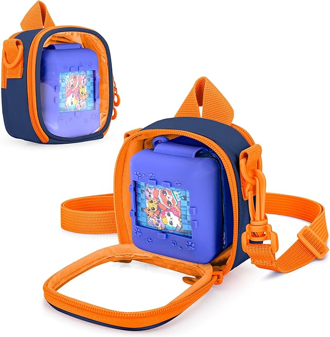 Carrying Case Compatible with Bitzee Interactive Toy Digital Pet, Portable Bag with Shoulder Strap for Virtual Electronic Pet Accessories,Blue (Bag only) Patented Design