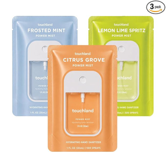 Touchland Hand Sanitizer Spray, Fresh Trio - 3 x 1 FL OZ
