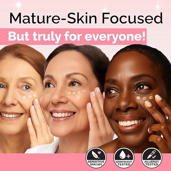 Elizabeth Mott Thank Me Later Under Eye Brightener & Primer – Hydrating Color Corrector for Dark Circles – Lightweight Concealer Base for Mature Skin, Light Shade 5ml