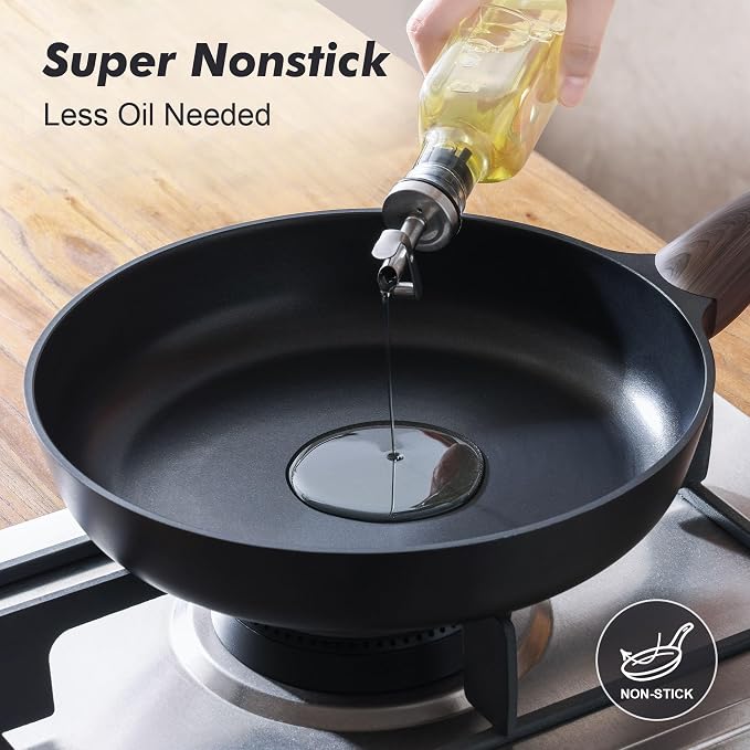 SENSARTE 11Inch Nonstick Frying Pan Skillet, PFOA/PFOS Free, Black | Non Stick Egg Pan Omelette Pans, Healthy Kitchen Cooking Chef's Pan, Induction Compatible, Stay-cool Handle