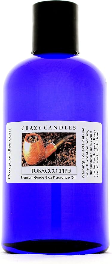 Crazy Candles 8oz Tobacco (Pipe) Bottle 8 Fl Oz (237ml) Premium Grade Scented Fragrance Oil