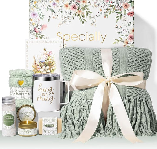 Self Care Get Well Soon Gift Baskets for Women Birthday Gifts Care Package | Sympathy Spa Gift Baskets After Surgery, Christmas Thinking of You Inspirational Gifts for Mom Her Sister Grandma Best Friend