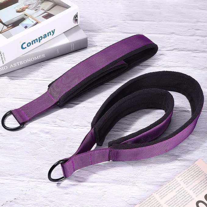 TOBWOLF Pilates Straps - Double Loop D-Ring Straps for Reformer, Padded, Home Gym Workout