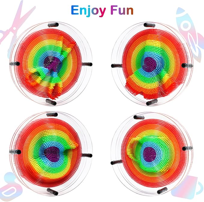 3D Pin Art Sensory Toys for Kids 5-7, Pin Art Board Impression Sensory Toys for Kids with Autism, Autism Gifts for Autistic Children Age 3, 4, 5, 6, 7, 8, 9, 10+ Years Old Boys Girls