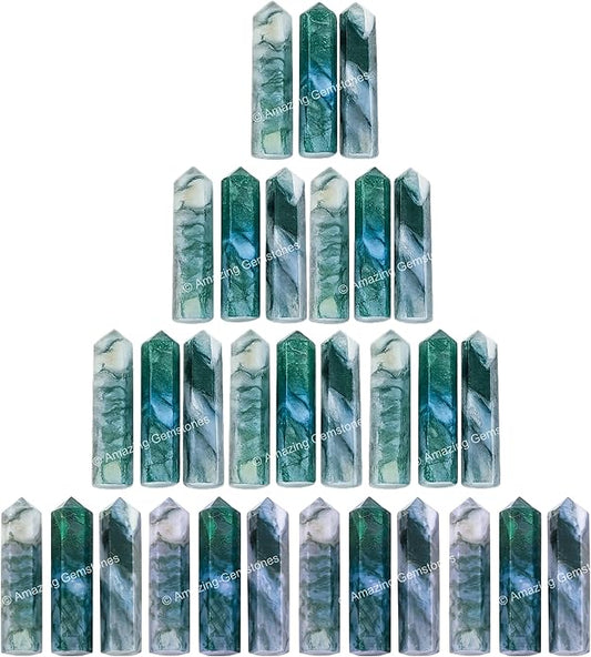 Amazing Gemstone Crystal Points Bulk Healing Crystals & Stones - Premium Single Terminated Healing Wand Point Bulk Crystals for Crafts, Crystal Grid, DIY Work