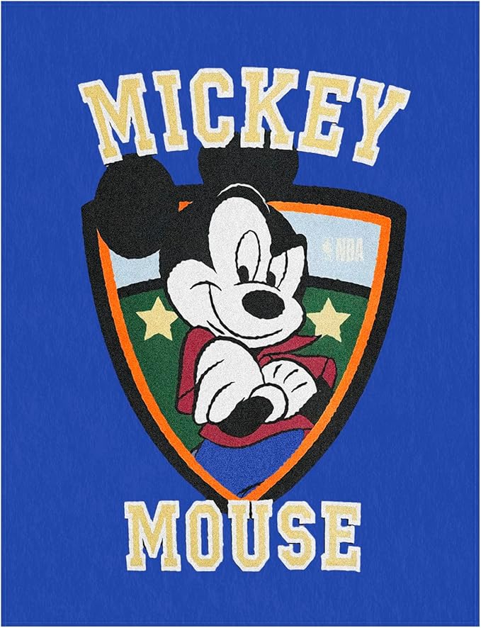 Northwest Disney Mickey Mouse Plush Throw Blanket, 46" x 60" Silk Touch Soft Fleece Blanket for Kids & Adults, Officially Licensed
