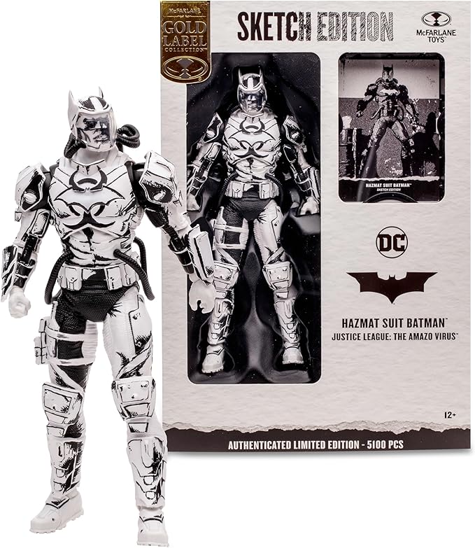 Hazmat Suit Batman (DC Multiverse) Sketch Edition Gold Label 7"" Figure MTS Exclusive, 17047