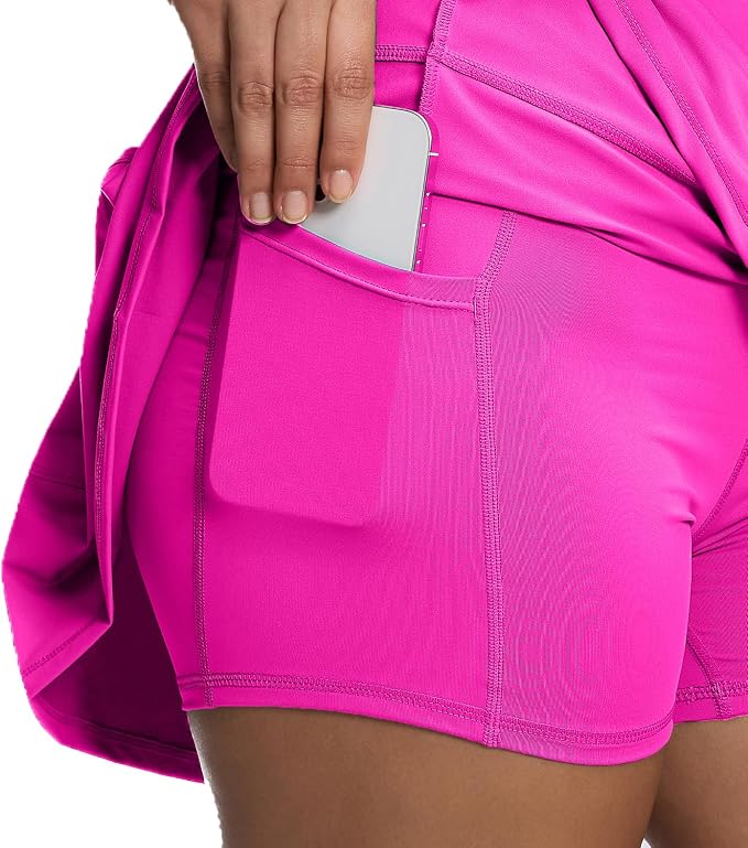 Athletic Tennis Golf Skorts Skirts for Women with Pocket Workout Running Sports Pleated Skirts Casual