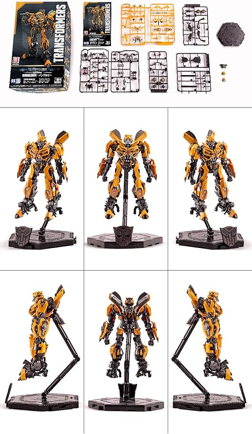 Transformers Bumblebee Camaro Figure Model Kit – Easy to Assemble 3D Articulated Action Pre Painted Collectible Series Toys Hobby 08105