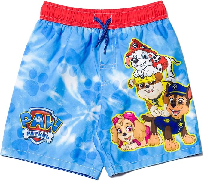 Paw Patrol Rubble Marshall Chase Skye Swim Trunks Bathing Suit Toddler to Little Kid