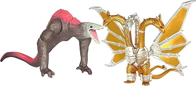 TwCare Exclusive Set of 6 Godzilla vs Kong Toys Movable Joint Action Figures, King of The Monster Dinosaur Ghidorah Skull Crawler Mecha Mechagodzilla Cake Toppers Pack
