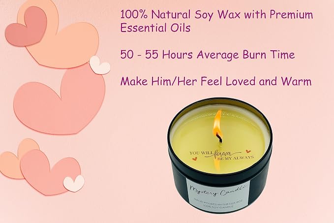 Love Candle, Hidden Secret Message Candle, Amazing Gift, Couples, Anniversary Engagement Surprise, White Sage Essential Oils