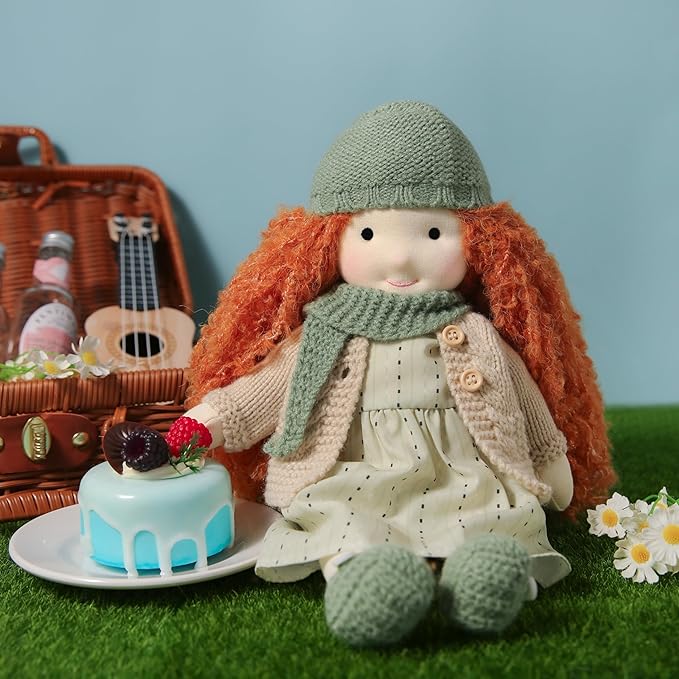 Waldorf Handmade Rag Doll - Personalized Collectors Plush for Kids Birthday Present With Beautiful Present Box-Cook 12"