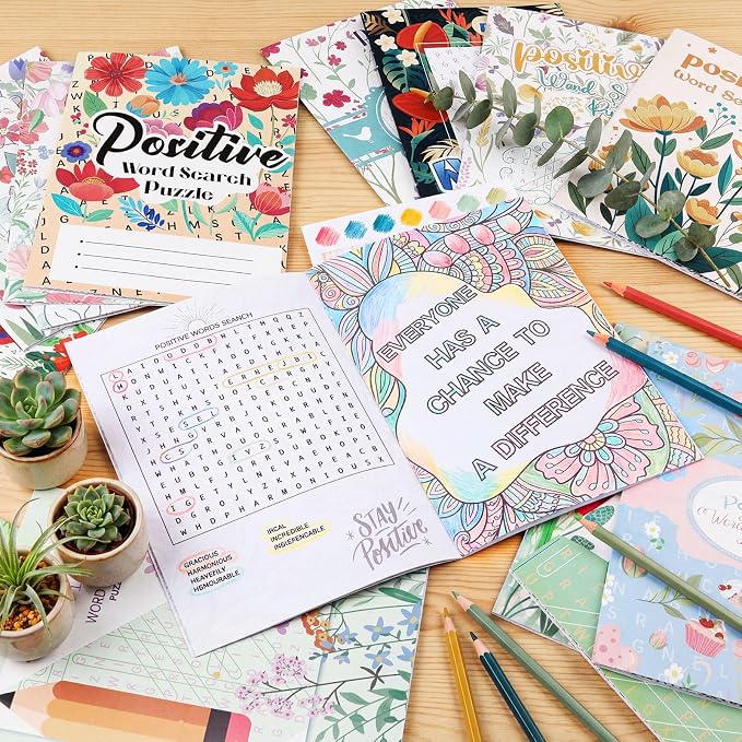Liliful 24 Pcs Motivational Sayings Coloring Book Bulk for Adult DIY Art Stress Relief Drawing Book with Inspiring Patterns for Adults, Party Favors, Goodie Bag Filler and Holiday Gifts