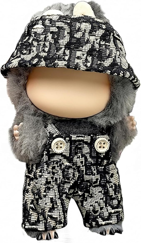 Clothes Fit for 17CM Doll, Fashion Doll Clothes Outfit Set Cute Theme Designer Toys Dress Accessories for Collector Fans Display (DD Black Denim)