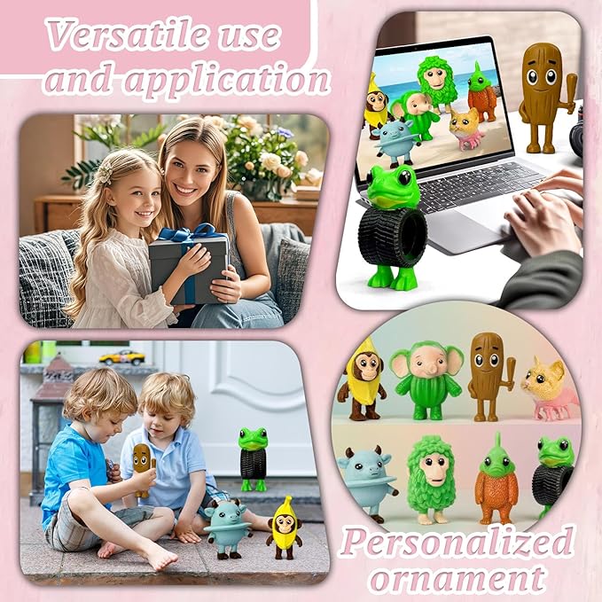 8Pcs Italian Brainrot Action Figures,Tralalero Travala Toy Set Tralalero Travala,Tung Tung Tung Sahur, Brr Brr Patapim - Brainrot fidget Toys,Decorations Gifts for Office Room Figurine Decor (8PCS-A)