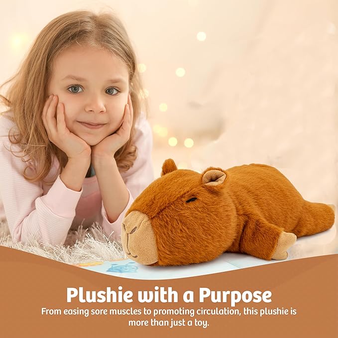 MARYSUN Microwavable Capybara Stuffed Animal - Weighted Stuffed Animal Plush, Heating Pad, Cozy Gift for Girls|Women|Kids|Elder People