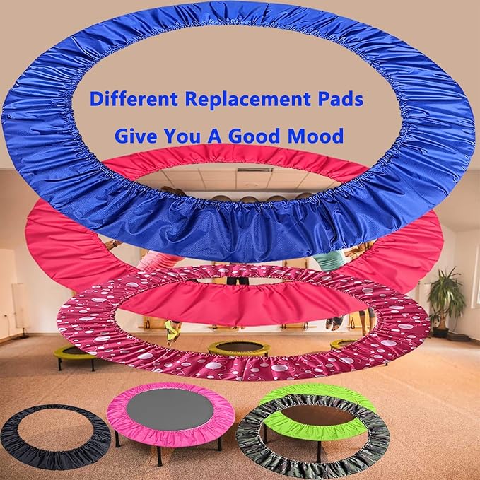Mini Trampoline Spring Cover 36 38 40 45 60inch Small Trampoline Pad Replacement 3 Layers Thickened & Widened, 800D Tear-Resistant Oxford Cloth, fit Indoor Trampoline for Toddlers