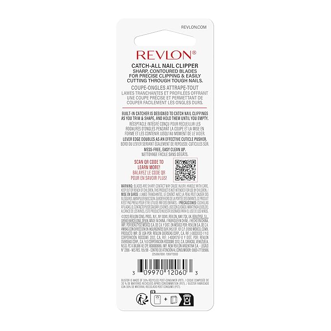 Revlon Catch-All Nail Clipper, 1 Count (Pack of 2)