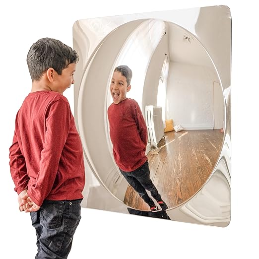 Spark & Wow Sensory Wall Toddler Mirror | Giant | 1 Bubble | for Ages 6m+ | Easy-to-Clean Acrylic | Stimulate Cognitive Development