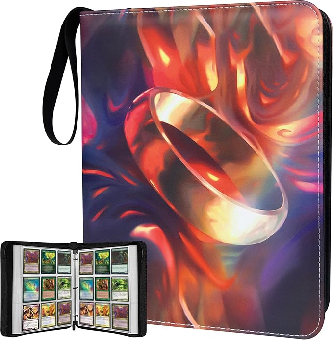 900 Pockets Trading Card Binder for MTG/YGO/TCG Cards,Portable Waterproof Card Storage Bag with Removable Sleeves, Card Book for Magic the Gathering Lord of the Rings