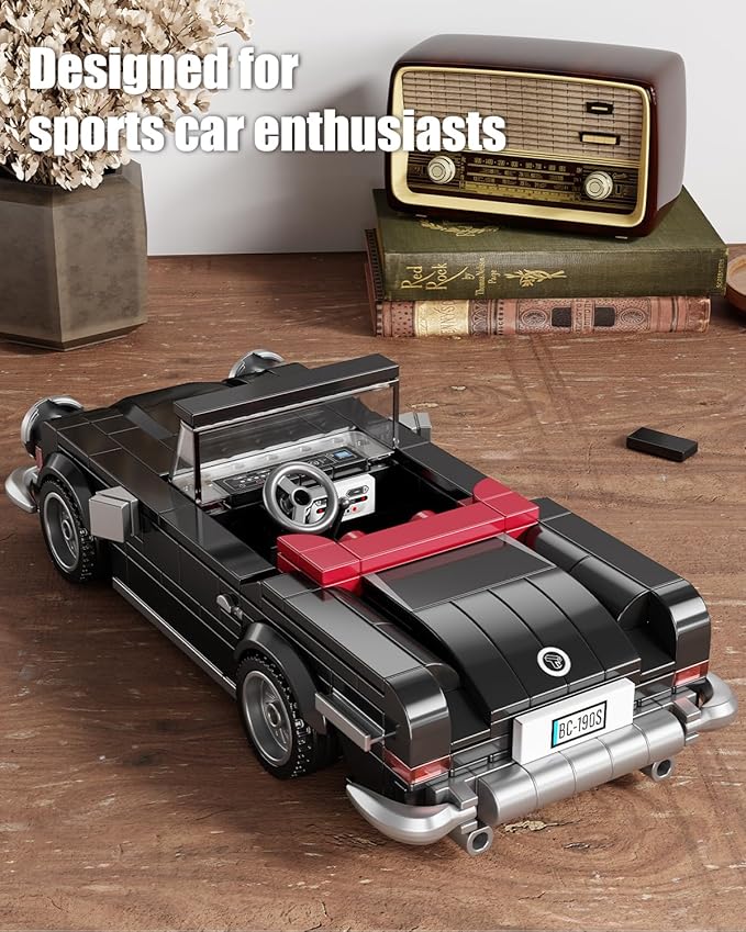 TGL TYCOLE Super Sports Car Building Block Set with Display Case,Speed Race Car Building Kits Construction Toy,Collectible Car Model,Christmas Birthday Gift for Adults and Kids 6 and up(338pcs)