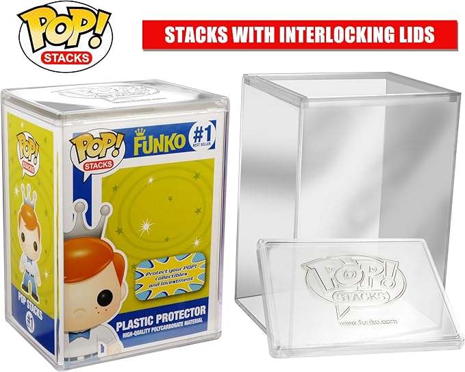 Funko Pop Premium - Premium Protector Display Cases - for Funko Pop Collectable Vinyl Figures - Durable,Crystal Clear,and Stackable Storage,(Pack of 2)