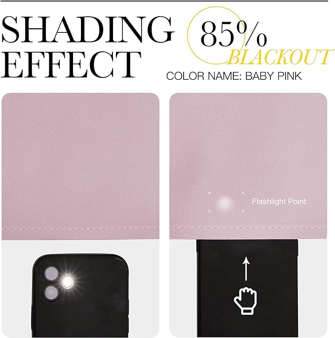 NICETOWN Room Darkening 78 inch Curtains for Doorway 2 Panels, Grommet Light Reducing Thermal Insulated Privacy Door Curtains Window Treatments for Bedroom, Baby Pink, W52 x L78