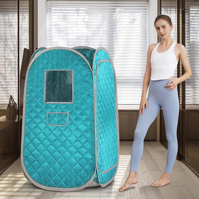 Lightweight Portable Steam Sauna Tent, Full Body Personal Sauna for Home Spa, Folding Saunas Tent for Detox Therapy Without Steamer (L 33.5" x W 33.5" x H 55.1")