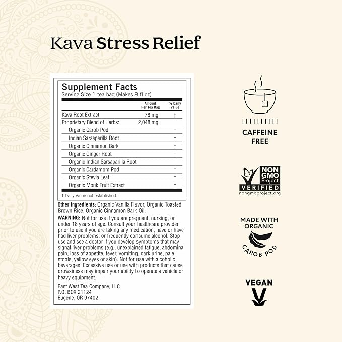 Yogi Tea Stress Relief & Herbal Tea Variety Pack - 16 Bags per Pack (6 Packs) - Organic Herbal Sampler - Includes Bedtime, Kava Stress Relief, Soothing Caramel Bedtime & More