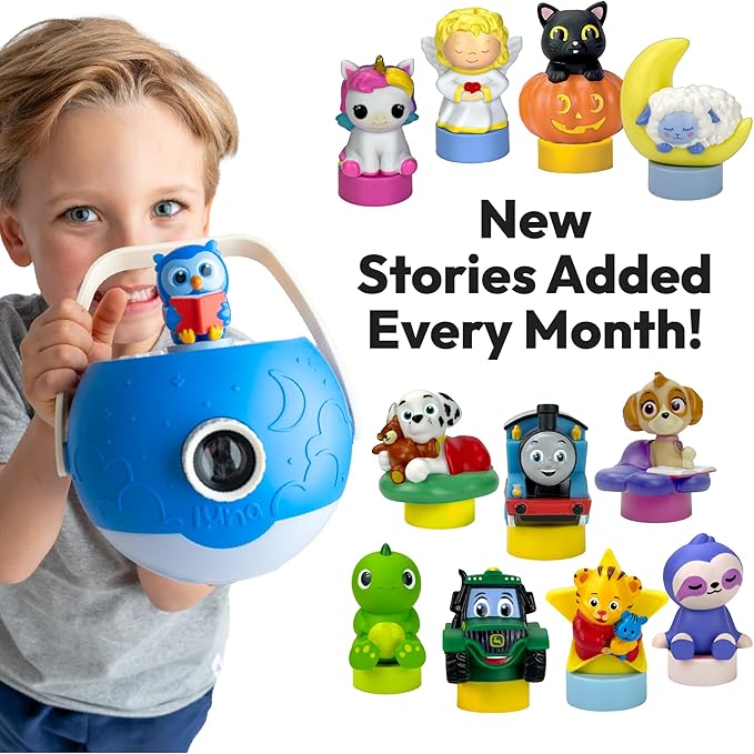 Kids Book Projector - 5 Unicorn & 5 Classic Read-Aloud Stories, 10 Songs, Night Light & Soothing Dream Music | Children Ages 3+ Storytime Projector for Kids & Toddlers | Owl & Unicorn