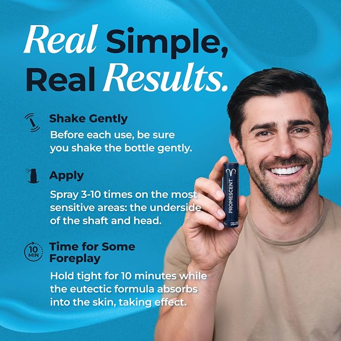 Promescent Prolonging Delay Spray for Men Unique Topical Lidocaine Formula for Better and Maximized Sensation and Climax (3 Travel Size Pack) - Size 2.6 ml