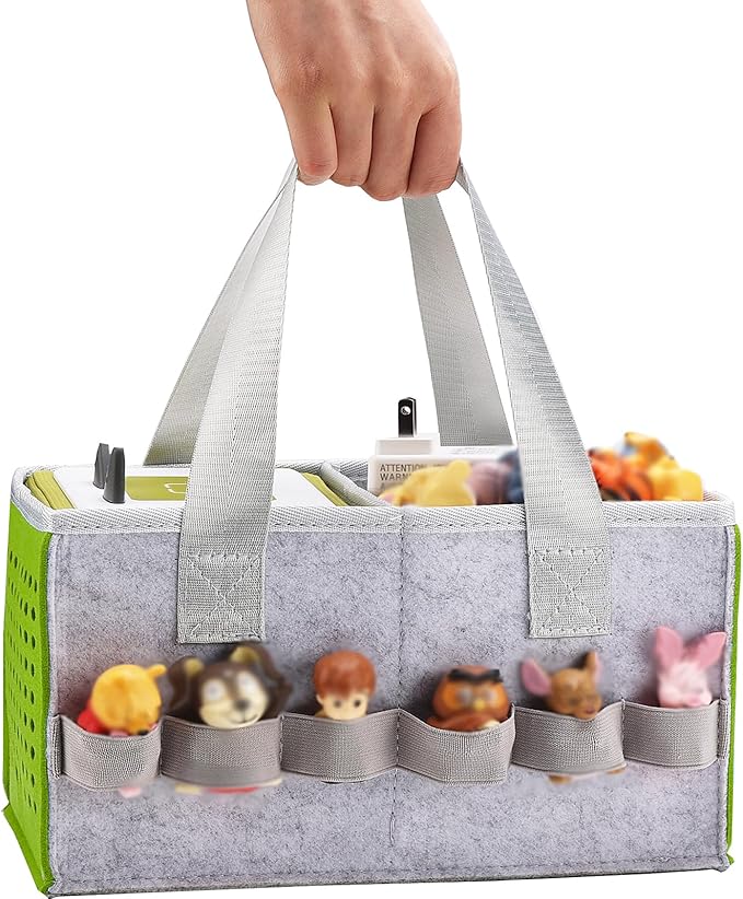 Toniebox Starter Set Hard Case with Handle - Portable Travel Carry Case for Kids, Compatible with Tonies Figures (Green)