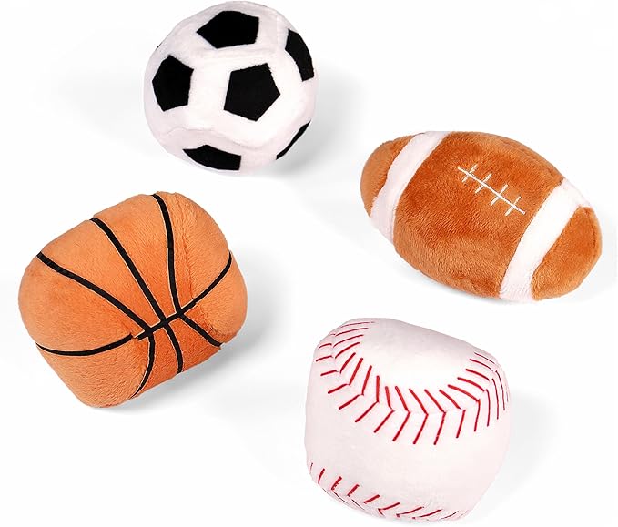 Baby GUND My First Sports Bag Stuffed Plush Playset, Baby Gift Toys for Boys and Girls Ages 1 & Up, 5 Piece, 8"