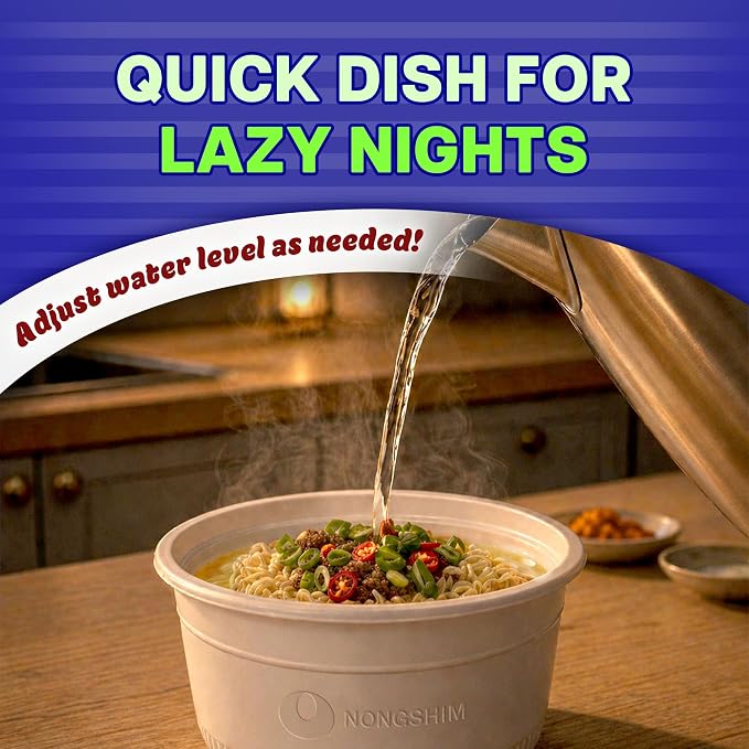 Nongshim Ramen Noodles, Gourmet Instant Ramen bowl, Premium Microwavable Noodle Soup, Hot & Spicy, 3.03 Ounce (Pack of 12)