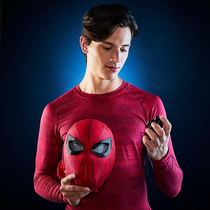 Spider-Man Marvel Legends Series Homecoming Electronic Expressive Mask, Premium Interactive Roleplay Gear for Adults