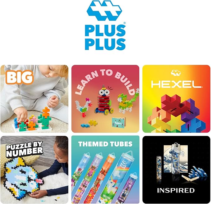 PLUS PLUS 3D Puzzle Building Block Set, 70 Mini Interlocking Pieces, Fun Holiday Activities for Kids - Turkey Mini Maker Tube