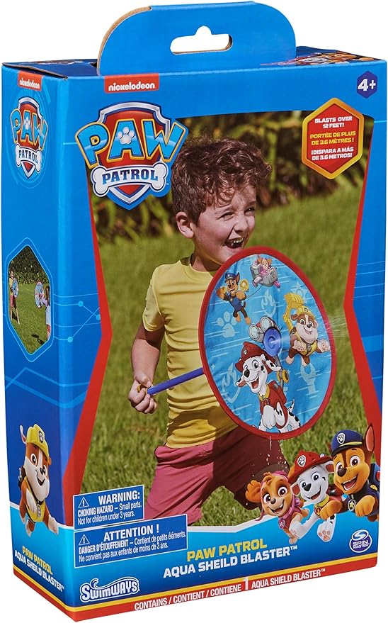 SwimWays Paw Patrol Aqua Shield Blaster, Swimming Pool Accessories & Kids Pool Toys, Paw Patrol Party Supplies & Water Toys for Kids Aged 4 & Up