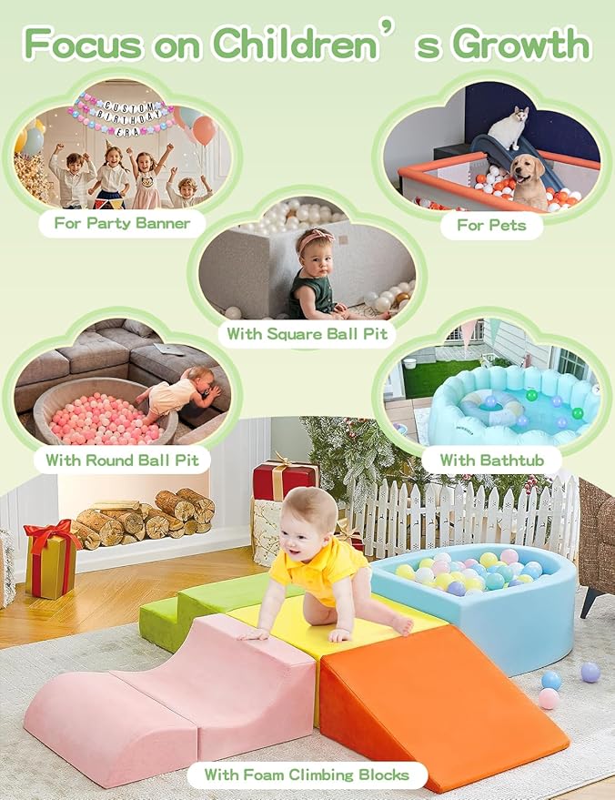 STARBOLO Ball Pit Balls for Toddlers - Macaron Ball Pit Balls Crush Proof Plastic Toy Balls for Toddlers Ball Pits, Ball Pit Play Tent, Baby Pool Water Toys,500pcs