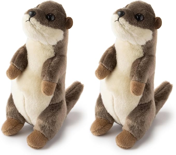 The Petting Zoo River Otter Stuffed Animal Plushie, Gifts for Kids, Wild Onez Babiez Wildlife Animals, River Otter Plush Toy 6 Inches (Pack of 2)