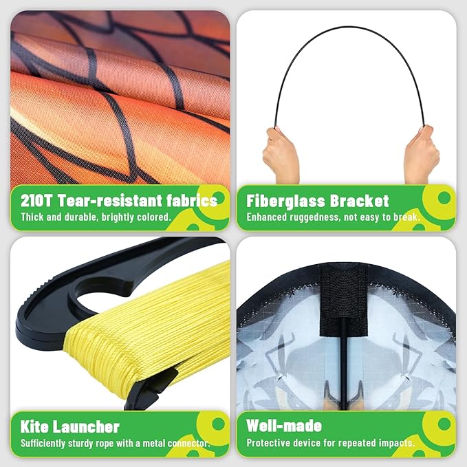 Kite for Ages 8-12, Easy to Fly and Assemble Rocket Kites for Beginner, Single Line String Professional Kites for Beach and Outdoor Activity