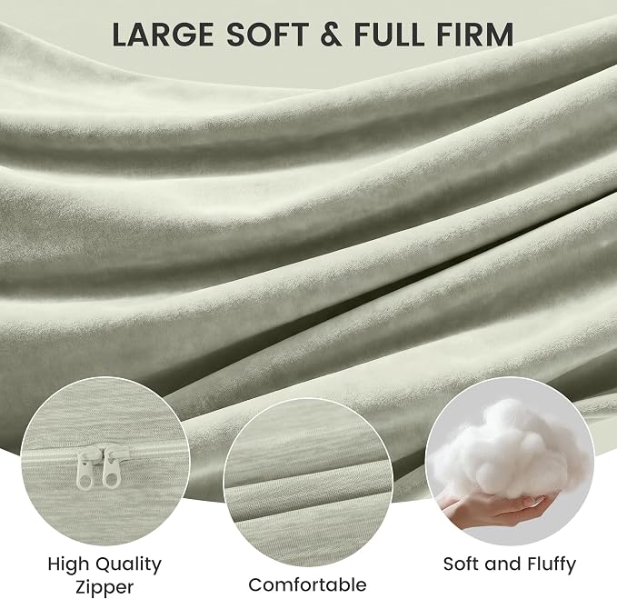 Jcickt Pregnancy Pillow for Sleeping,59 inch Maternity Pillow with Removable Washable Cover,J-Shaped Cooling Full Body Pregnant Pillow -Support for Backs,Legs, Belly, HIPS, Improve Sleep -Pea Green