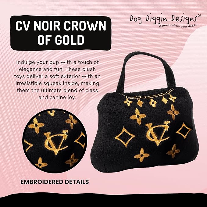 Dog Diggin Designs Runway Pup Collection | Unique Squeaky Parody Plush Dog Toys – Haute Couture Purses & Handbags