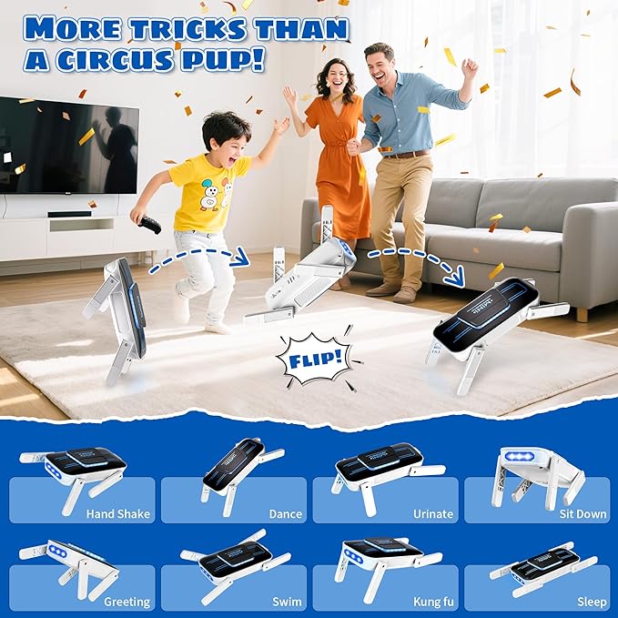 Smart Robot Dog - Interactive STEM Pet with Touch Sensors, 30+ Actions & Glowing Blue LEDs, RC Robot Toy for Kids Ages 3 and Up
