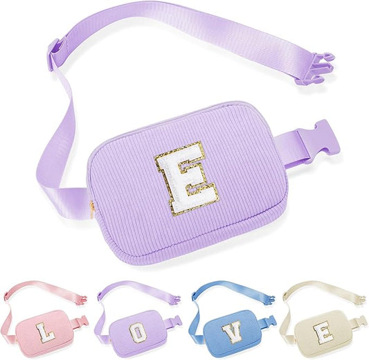 YOOLIFE Birthday Gifts for Kids Girls, 5 6 7 8 9 10 Year Old Girl Gifts Cross Body Bag Belt Bag for Girls Purple Fanny Pack Crossbody Bags Birthday Gift for Kids Teen Girl Gift Trendy Stuff (Purple E)