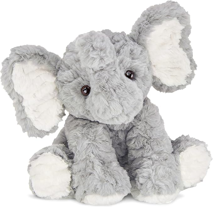 Bearington Collection Dinky Plush Stuffed Elephant for Baby - 11-Inch Stuffed Animal