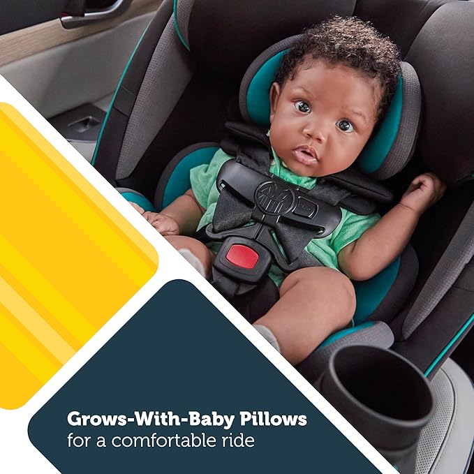 Safety 1st Grow and Go All-in-One Convertible Car Seat, Rear Facing, 5-40 lbs, Forward Facing (30–65 lbs), High Back Booster Seat 40-100 pounds, Green Gables