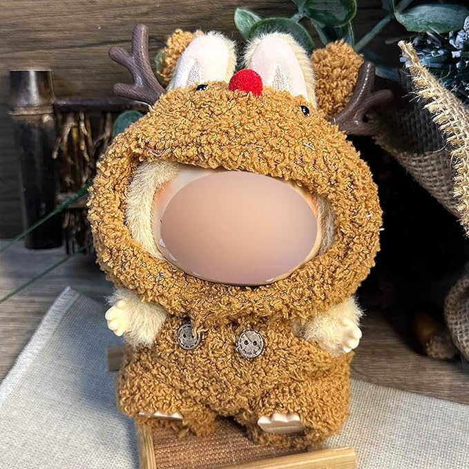 17cm Doll Clothes Accessories Outfits Cute Clothes Stylish Set (NO Doll) Brown Deer