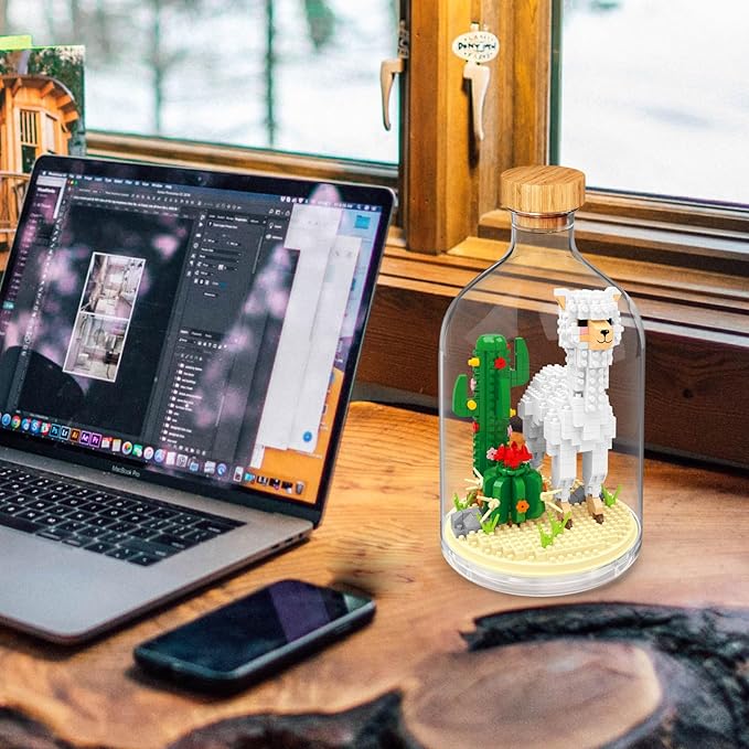 Creative Alpaca Toy Building Set,Adult Mini Animal Friend Set,Party Favors Gift for Kid,Animal Lover Office Home Decor Alpaca Building Block Kit,New Year Easter Birthday Gift for Boys Girls